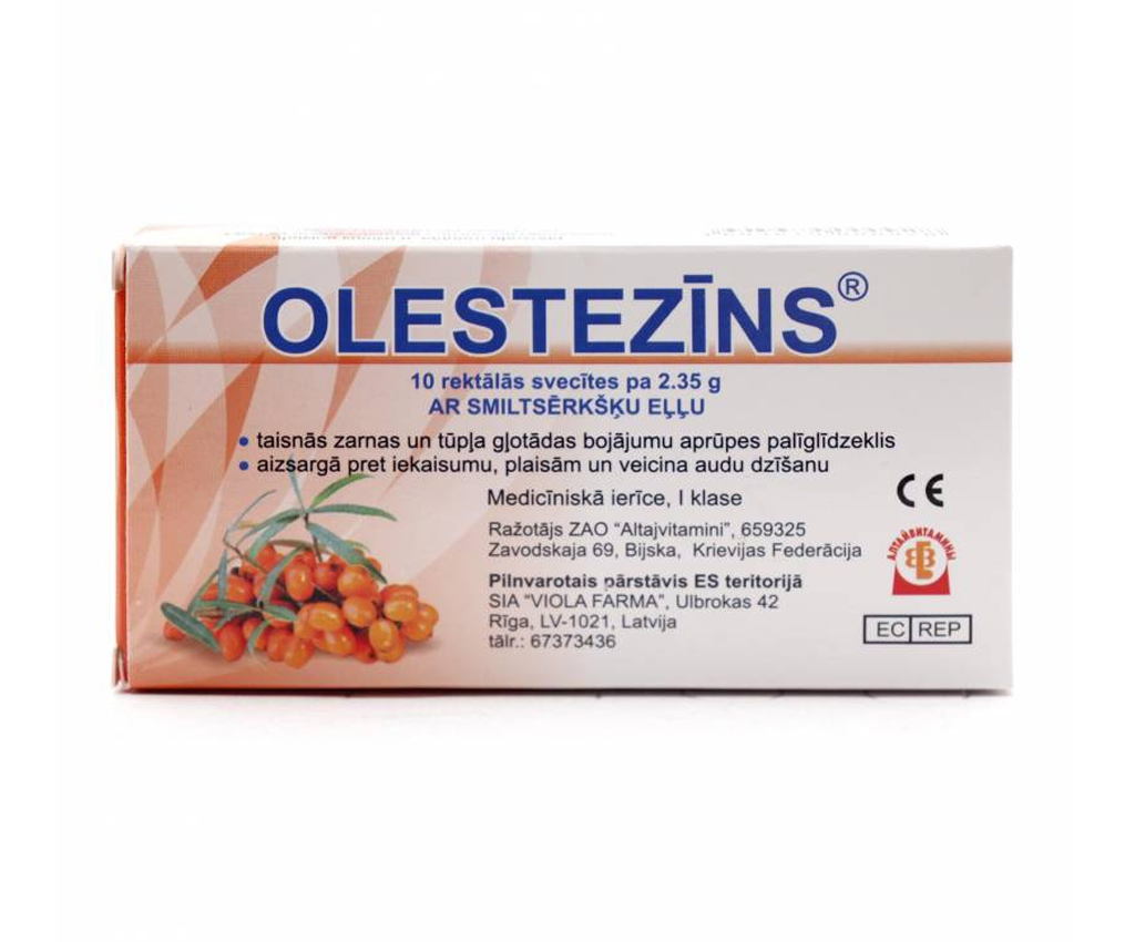 OLESTEZIN - rektlne apky s rakytnkovm olejom 10x2,35g