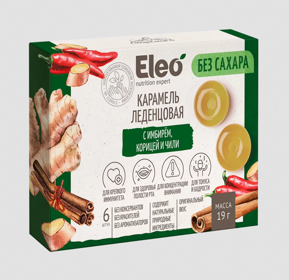 ELEO KARAMELOV cukrky so zzvorom, koricou a chilli 6ks