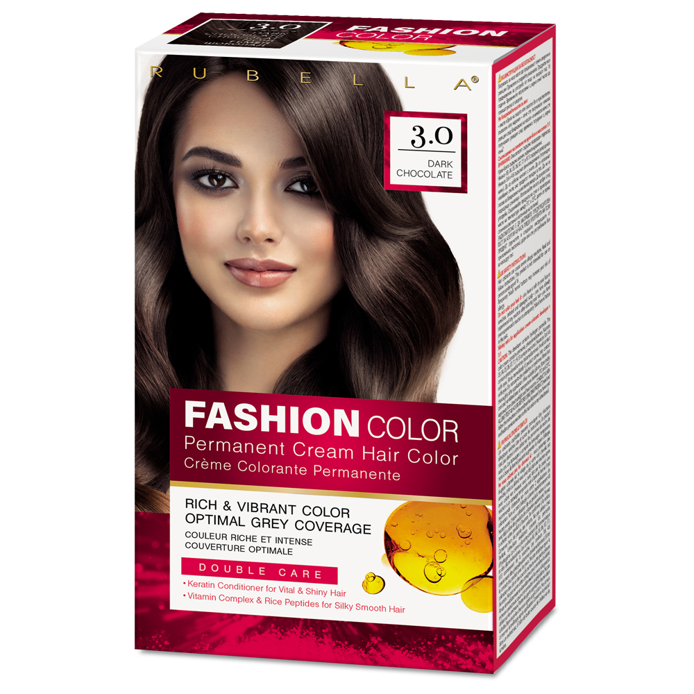 3.0 RUBELLA FASHION COLOR Dlho trvajca Farba na vlasy TMAV OKOLDA 50/50/15ml