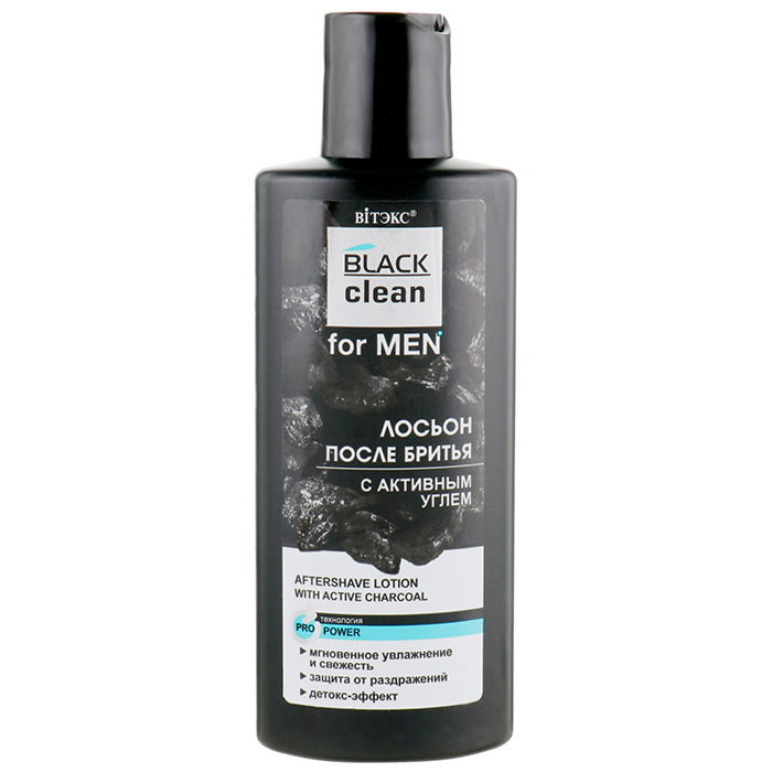 Black Clean MAN - Voda po Holen s aktvnym iernym uhlm 150 ml