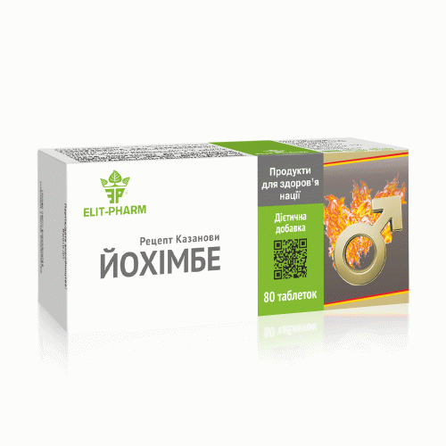 ELIT PHARM YOHIMBE recept pre CASANOVU 80tbl