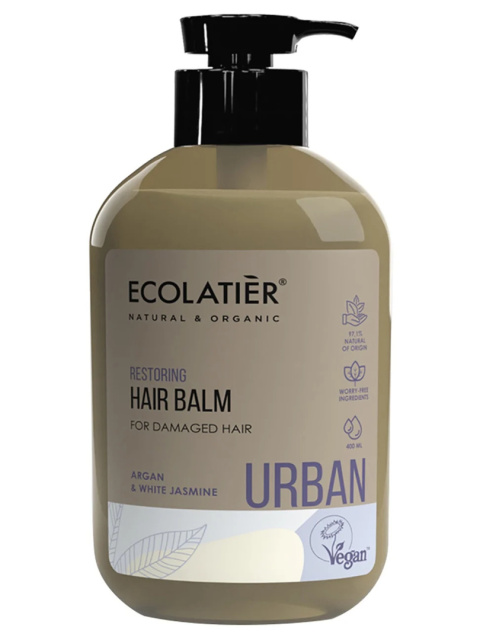 ECOLATIER URBAN ARGAN a JASMN Revitalizan balzam pre pokoden vlasy 400 ml